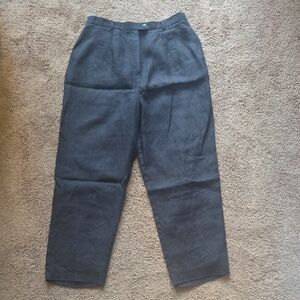 Talbots Black Irish Linen Pants Women’s Size 8 Straight Leg High Rise Summer